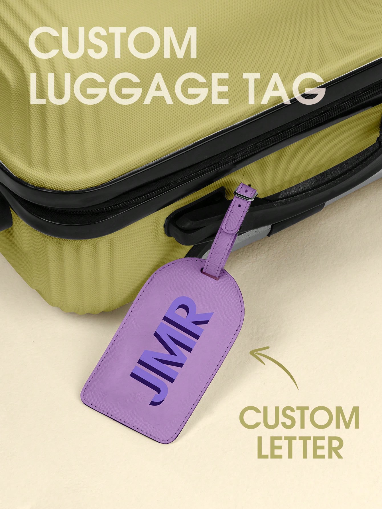 Travel Accessories Gifts - Personalized Initial Luggage Tag Custom Letter