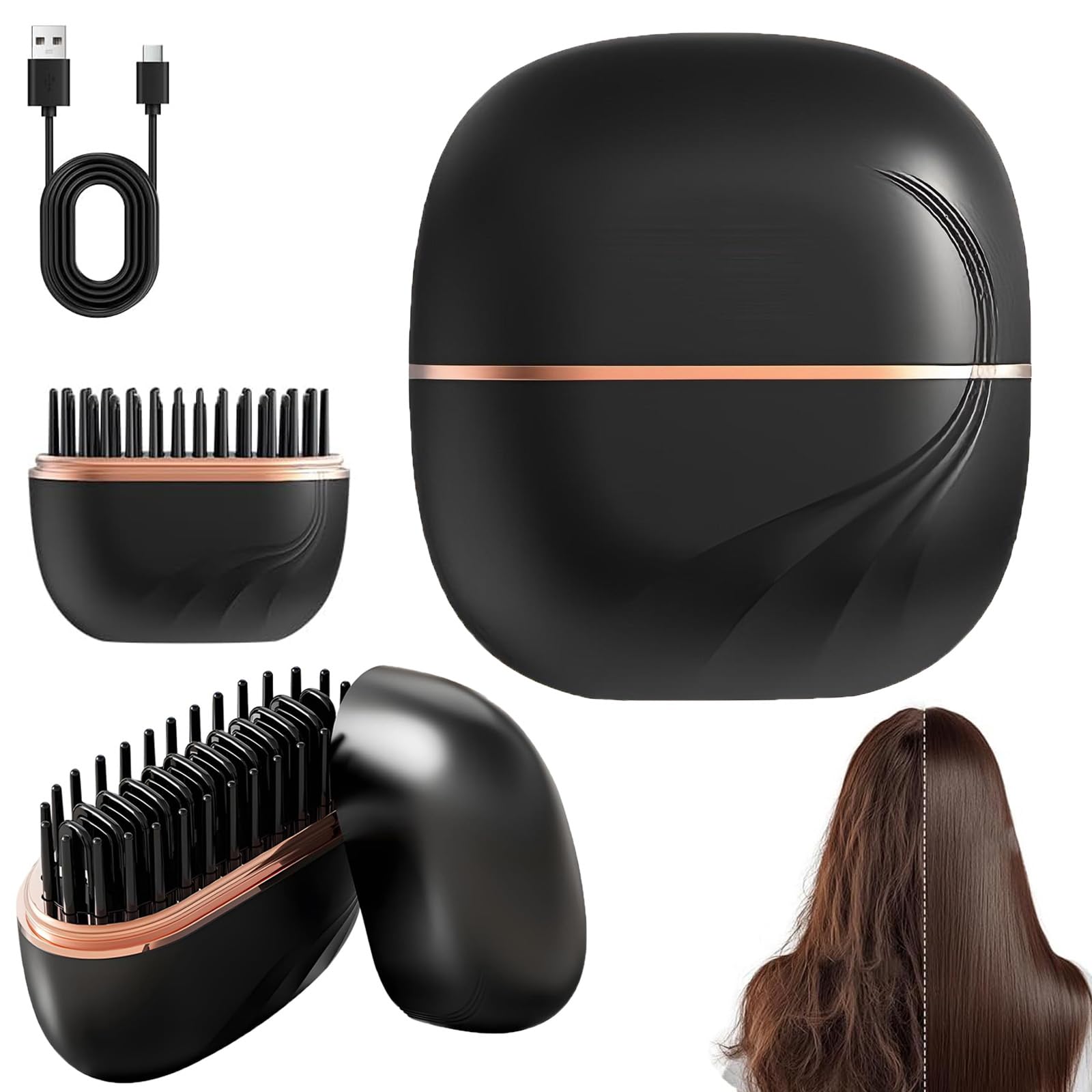 Travel Accessories Inc - Portable Wireless Straightening Comb Mini USB