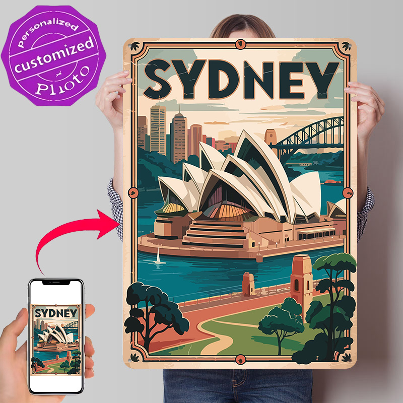 Travel Accessories Sydney - Sydney Travel 3D Texture Printed Poster