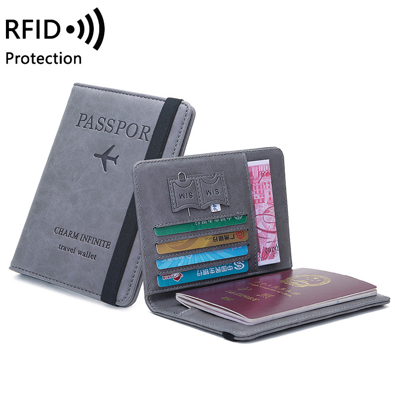 Travel Accessories Rfid - Bộ Thun Da Hộ Chiếu Passport