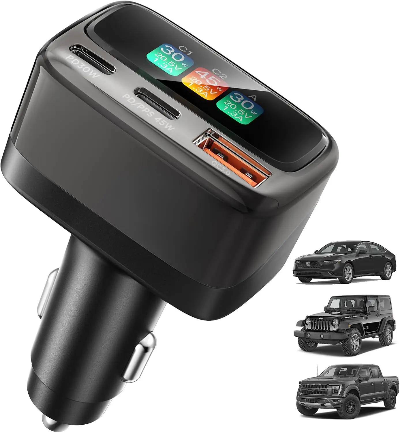 Travel Accessories Gifts - 105W USB C Car Charger with