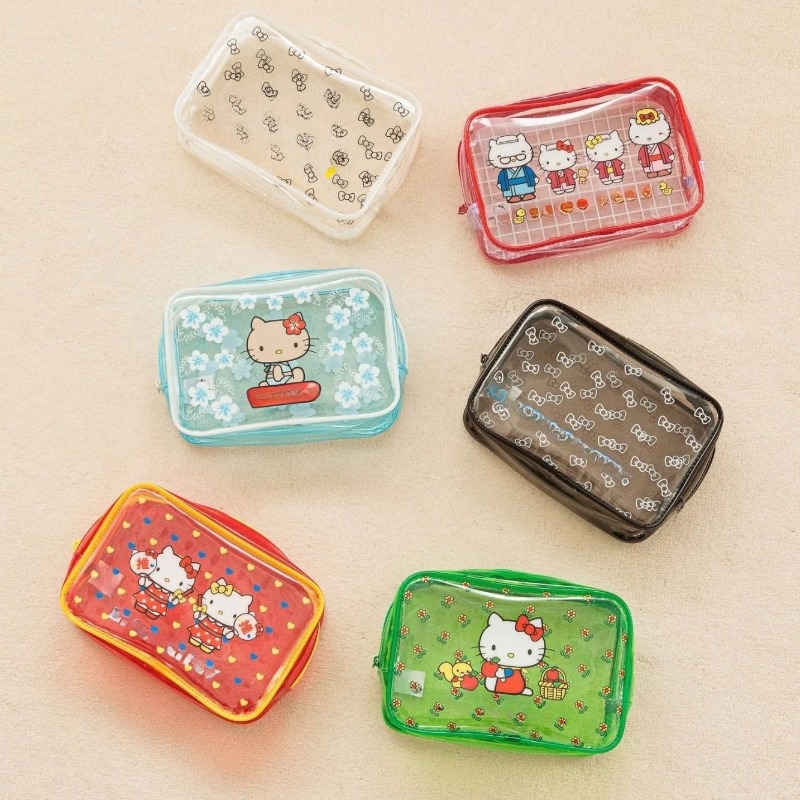 Travel Accessories Toiletry Bag - Hello Kitty Cartoon, Transparent, Large-Capacity Cosmetic