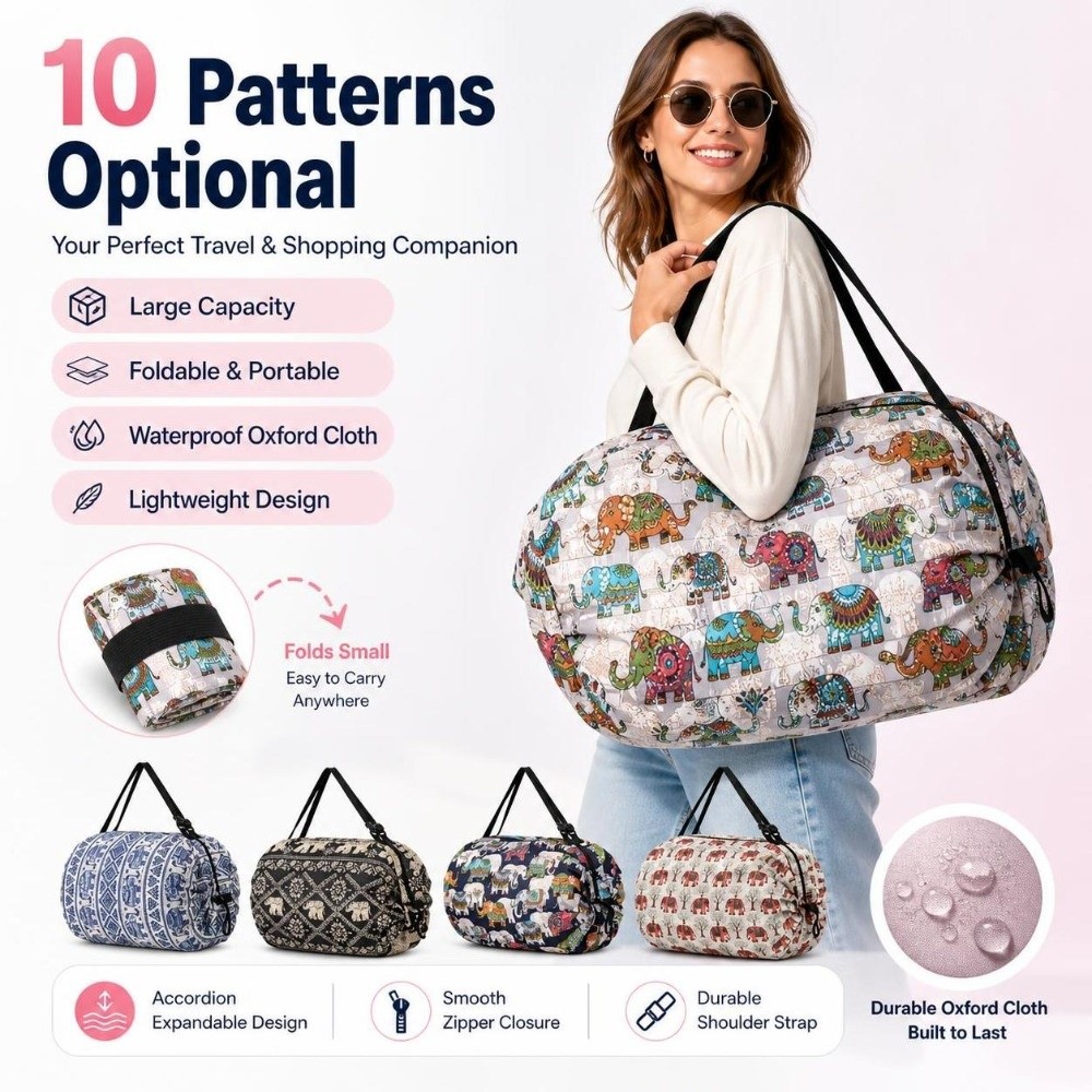 Travel Accessories Market - Lightweight Large Capacity Shopping Bag with