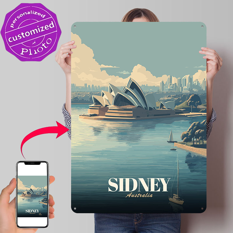 Travel Accessories Sydney - Sydney Opera House Travel Poster Retro