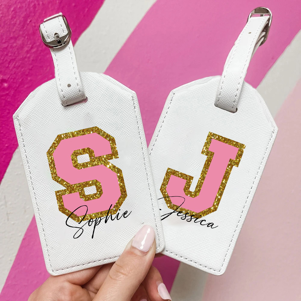 Travel Accessories Gifts For Her - Personalised Monogram Luggage Tag Initial with