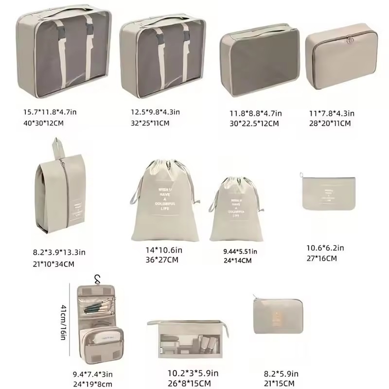 Travel Storage Bags Set 7/8/9/ - đánh giá và giá Travel Accessories Toiletry Bag