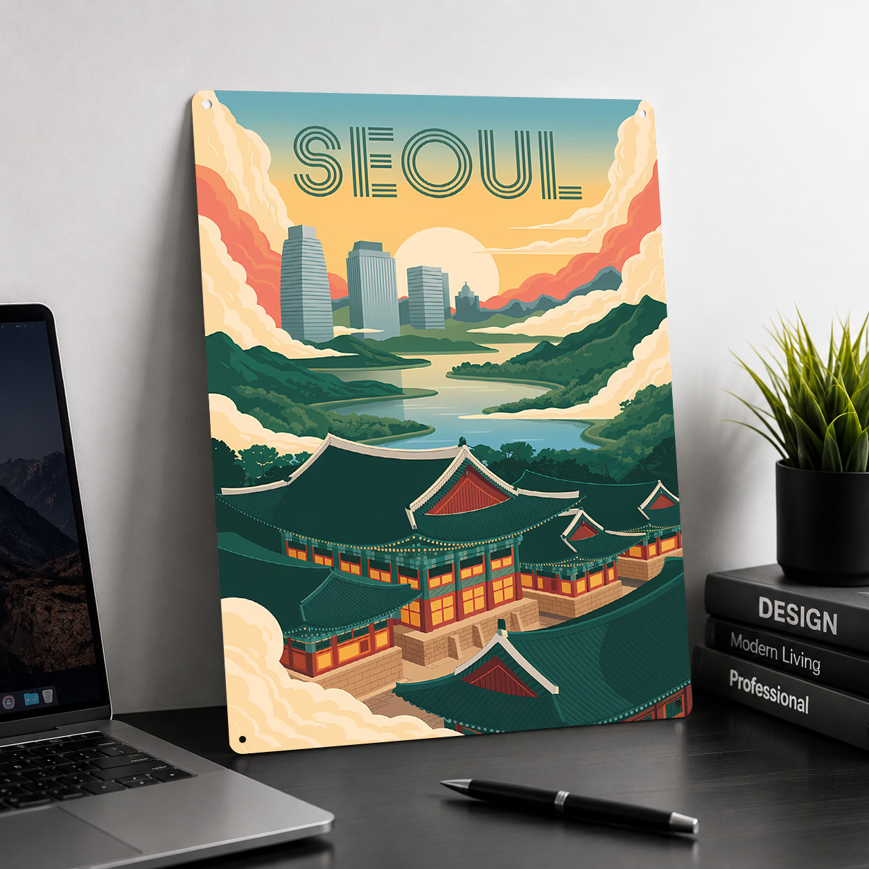 Seoul Travel Art Metal Poster  - đánh giá và giá Travel Accessories For Europe
