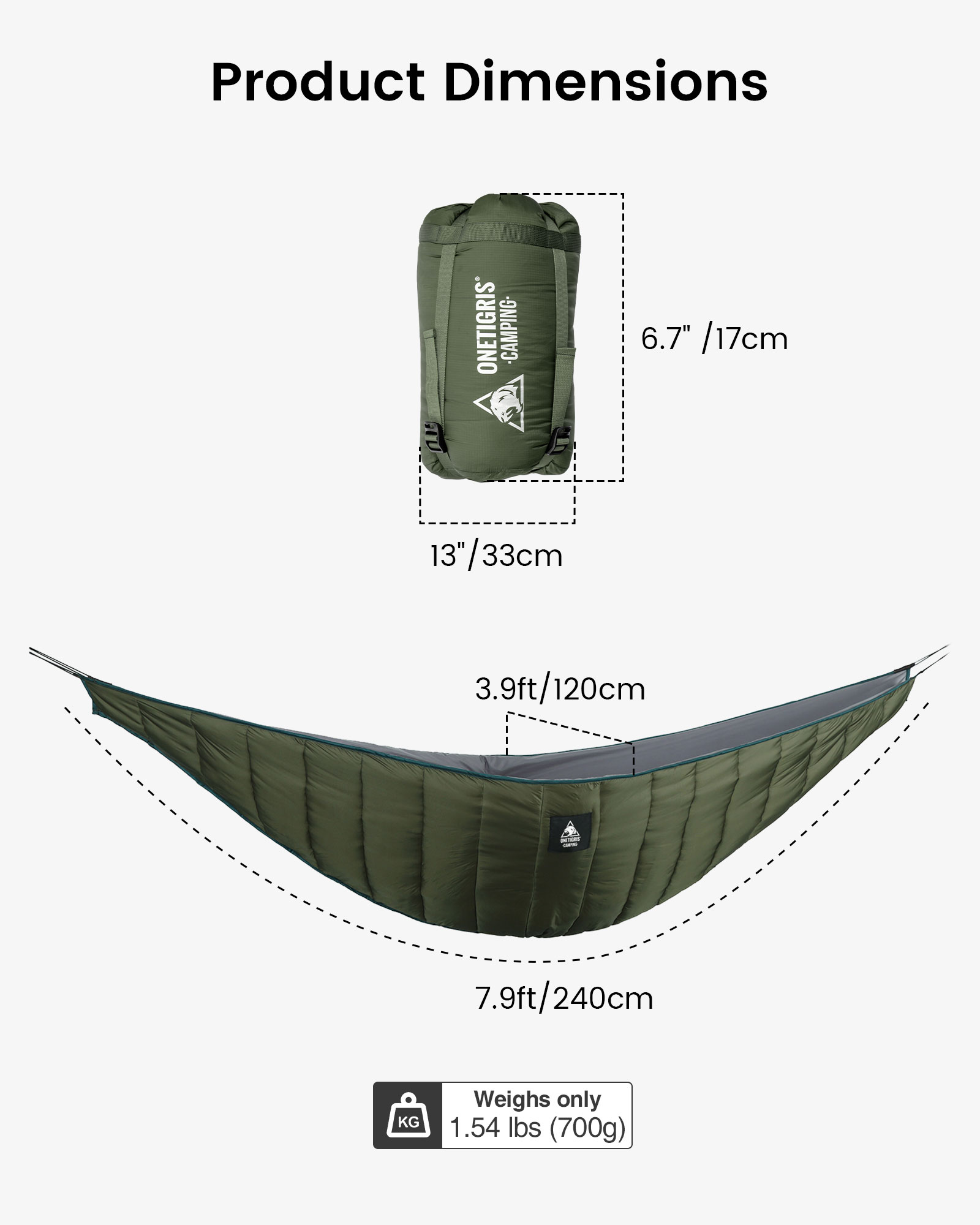 OneTigris Nhẹ Chiều Dài Võng U - đánh giá và giá Travel Accessories Inc