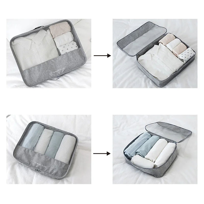 7 Piece Travel Packing Cubes S - đánh giá và giá Travel Accessories Kit For Women