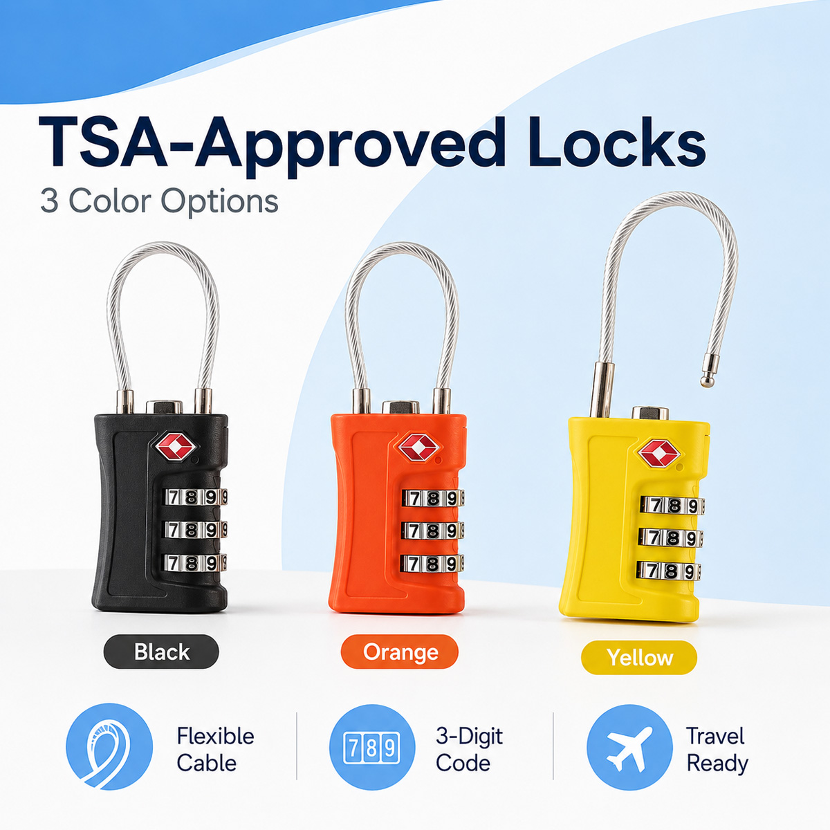 TSA Approved Luggage Lock 3 Di - đánh giá và giá Travel Lock Tsa Approved