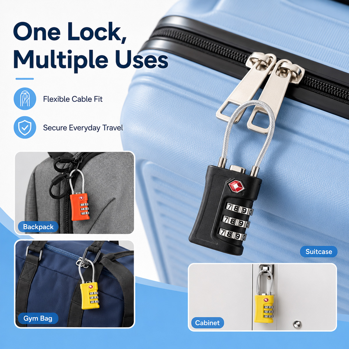 TSA Approved Luggage Lock 3 Di - đánh giá và giá Travel Lock Tsa Approved