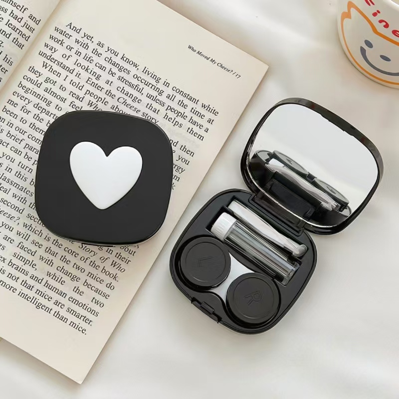 Heart Contact Lens Case with M - đánh giá và giá Travel Accessories Comfort