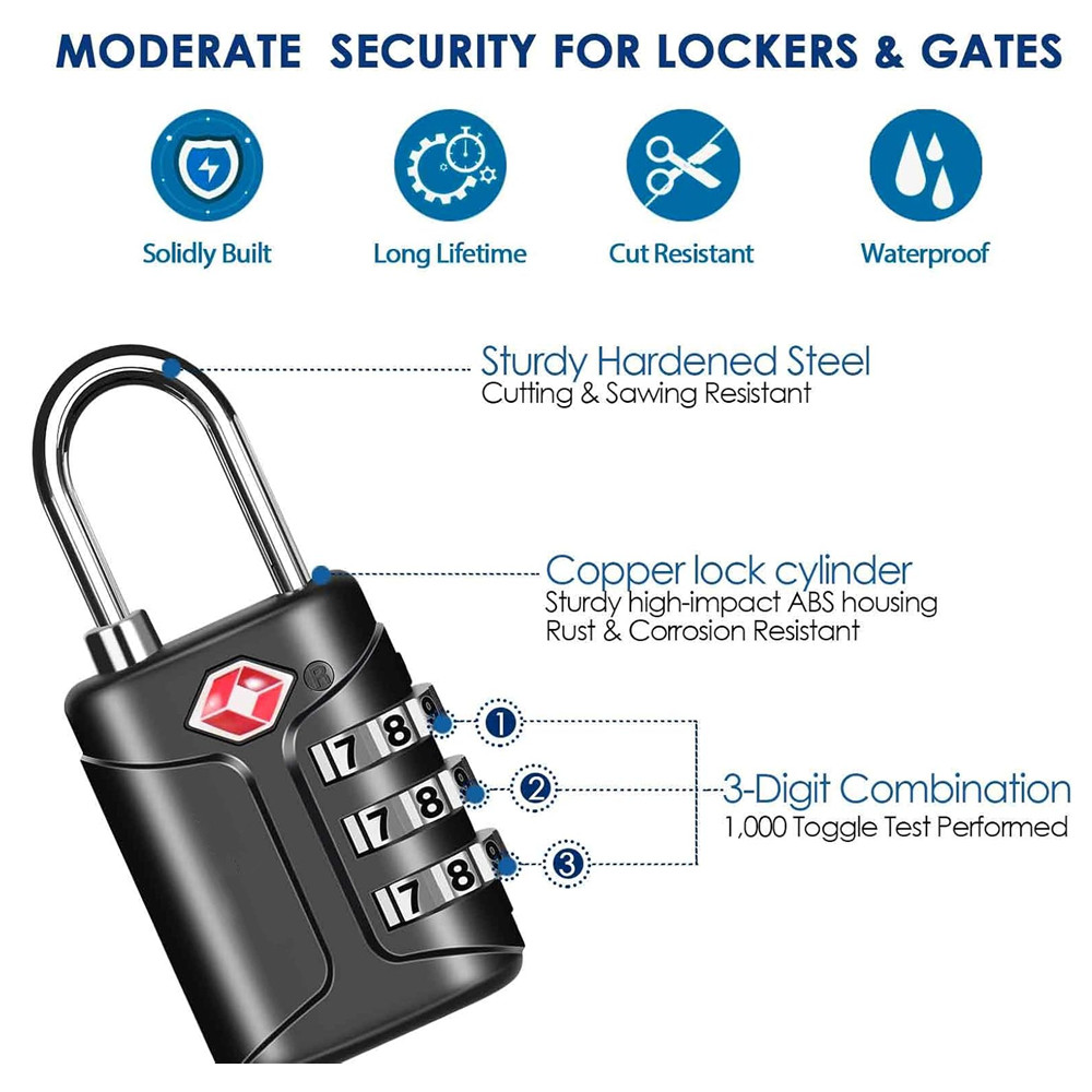 TSA Approved Luggage Locks, Co - đánh giá và giá Travel Lock Tsa Approved