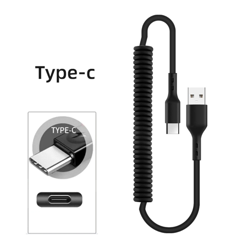 Cáp USB sang Type-C hình lò xo - đánh giá và giá Travel Accessories Inc