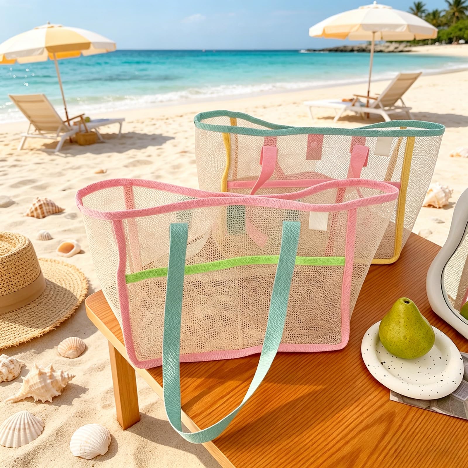 Beach Bags for Women Colorful  - đánh giá và giá Travel Accessories Gifts