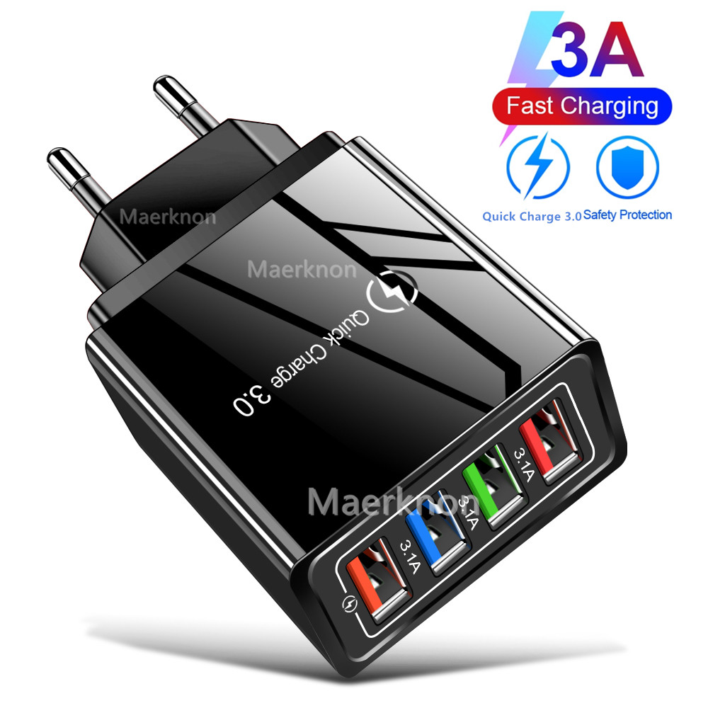 4 USB Fast Charging Head EU/US - đánh giá và giá Travel Accessories Inc