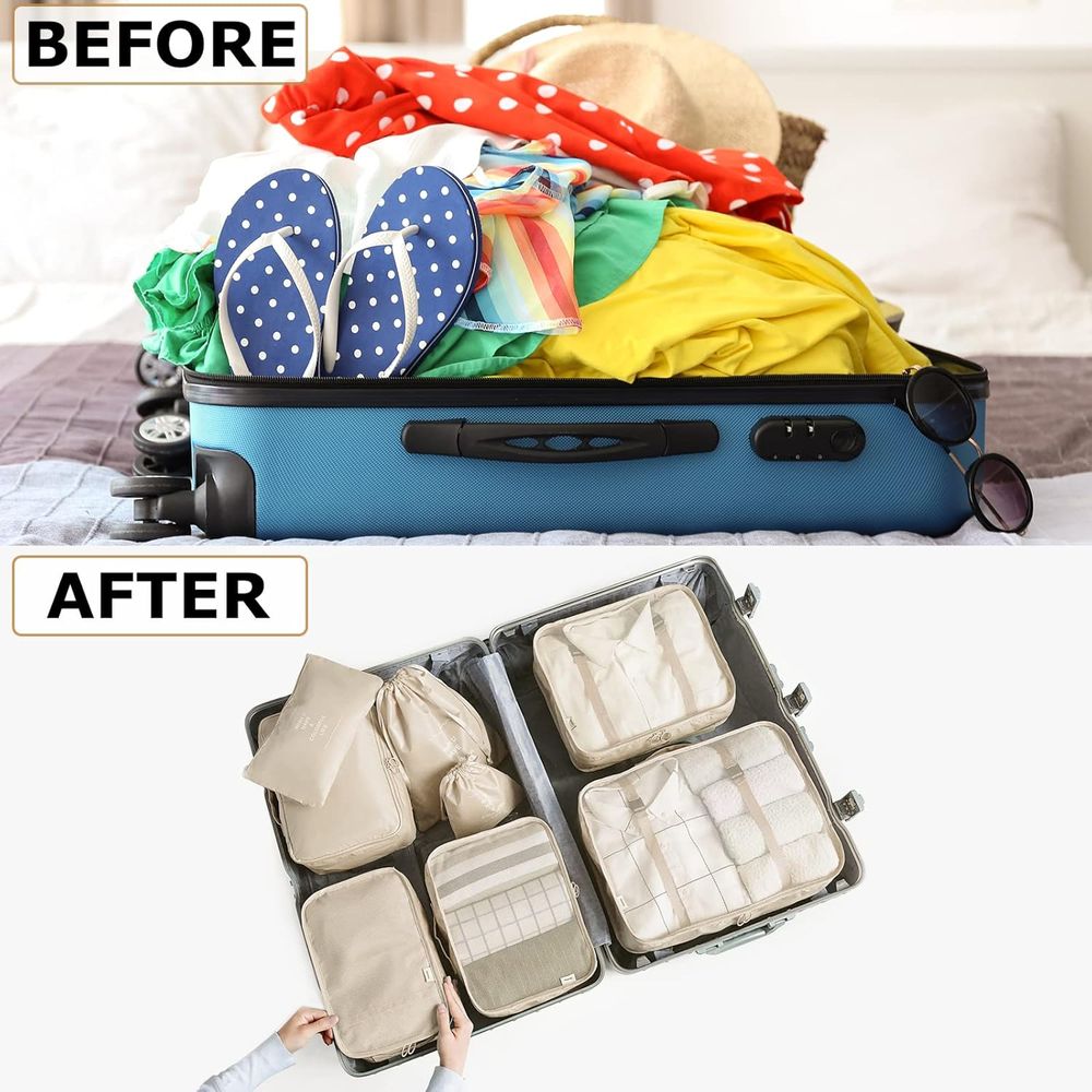 Set Packing Cubes or Suitcases - đánh giá và giá Travel Accessories Toiletry Bag