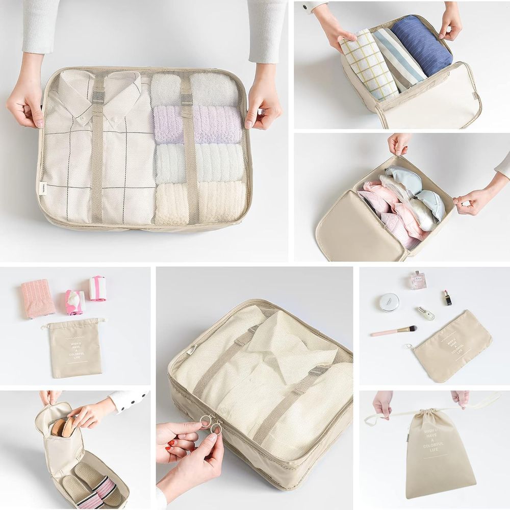Set Packing Cubes or Suitcases - đánh giá và giá Travel Accessories Toiletry Bag